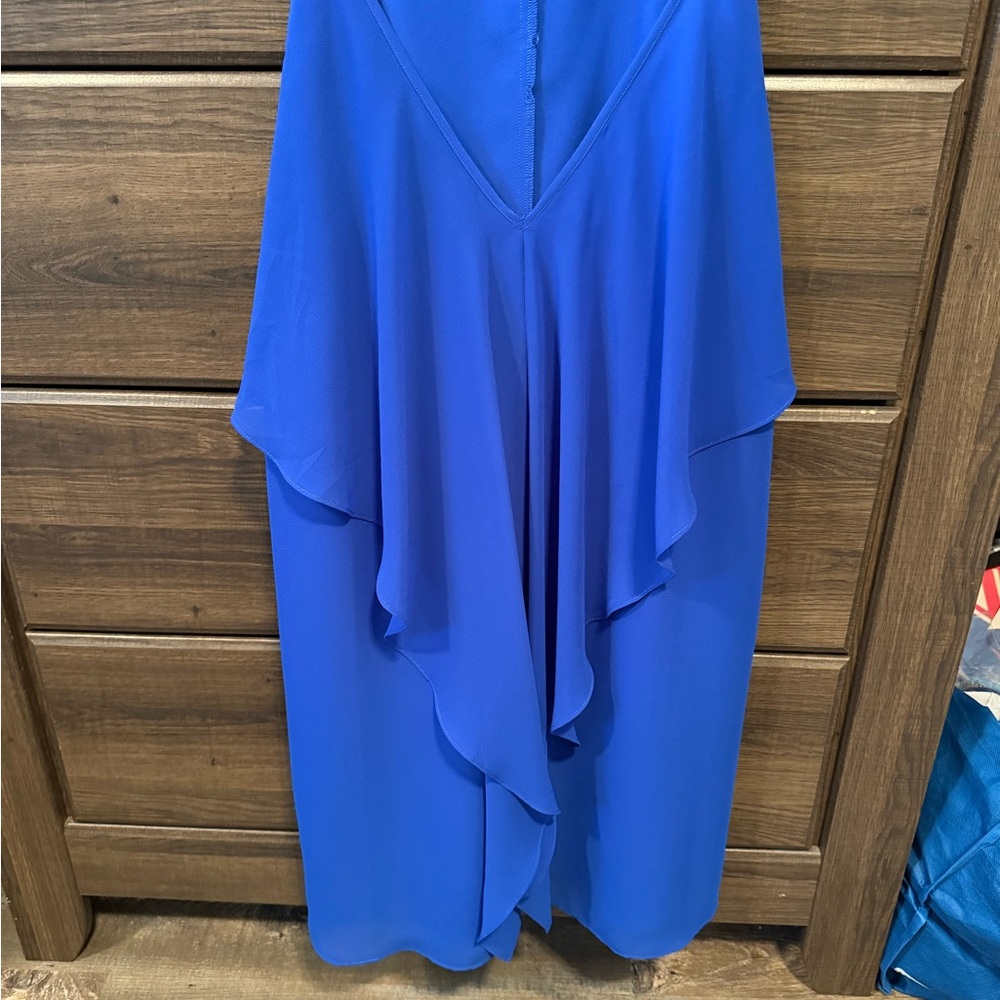 Elegant Blue Layered Dress